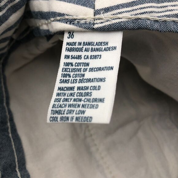 American Eagle Shorts Mens Size 36 Classic Fit Striped White Blue 9" Inseam - Picture 10 of 14